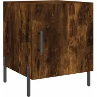 vidaXL Tables de chevet 2 pcs chêne fumé 40x40x50 cm bois d'ingénierie