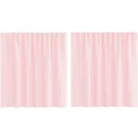 vidaXL Voile Rideaux avec passants 2 pcs. Rose clair 140x140 cm