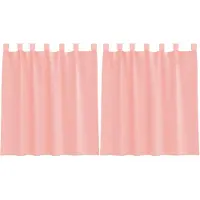 vidaXL Voile Rideaux avec passants 2 pcs. Rose 140x140 cm