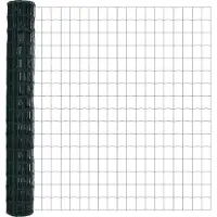 vidaXL Clôture européenne avec pointes, 10 x 1,5 m, acier revêtu de PVC, couleur verte