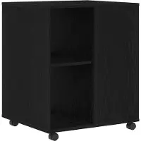 vidaXL Meuble de rangement avec roue Chêne noir 60 x 53 x 72.5 cm