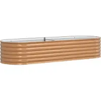 vidaXL Lit surélevé Marron 240 x 80 x 44 cm Acier