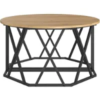 vidaXL Table basse avec finition en chêne 31.5X31.5X16.5 pouces Fabriquée en panneau de particules Lumarko