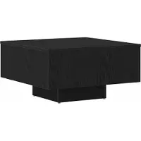 vidaXL Table basse noire imitation chêne 60 x 60 x 31,5 cm Bois composite