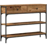 vidaXL Table Console avec tiroir Bois ancien 100 x 25 x 75 cm