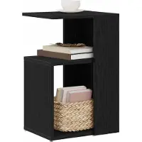 vidaXL Table d'appoint Chêne noir 36 x 30 x 56 cm Bois d'ingénierie