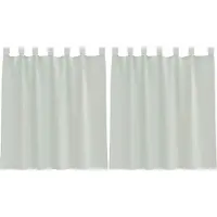 vidaXL Voile Rideaux avec passants 2 pcs. Gris clair 140x140 cm