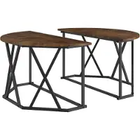 vidaXL Table basse en chêne fumé 80X80X42 cm, en bois composite Lumarko