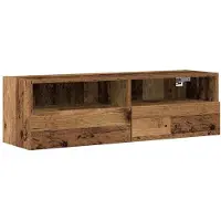 vidaXL Armoire TV murale vieux bois 100 x 30 x 30 cm Bois composite