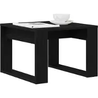 vidaXL Table basse noire imitation chêne 50 x 50 x 35 cm Bois composite