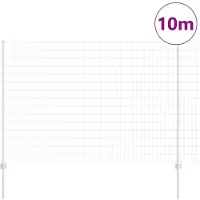 vidaXL Clôture Euro avec poteaux, 10 x 1,5 m, acier galvanisé, couleur argent, modèle à mailles