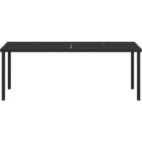 vidaXL Table de jardin noire 200 x 80 x 73 cm Métal