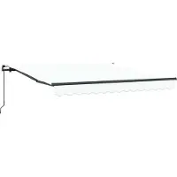 vidaXL Store coulissant blanc 350 x 250 cm en polyester et aluminium