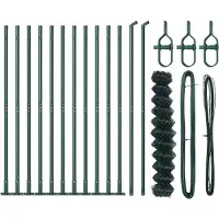 vidaXL Clôture en fil métallique avec socle en béton, dimensions 25 x 1 mètre, couleur verte