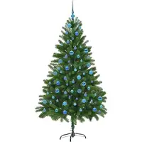 vidaXL Sapin de Noël avec 300 LED avec support Vert 180 cm PE