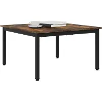 vidaXL Table basse fumée 80 x 80 x 45 cm Bois composite