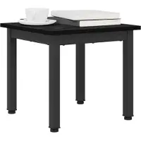 vidaXL Table basse noire imitation chêne 40 x 40 x 36 cm Bois composite