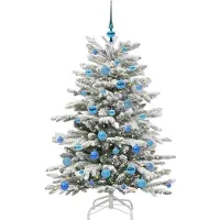vidaXL Sapin de Noël Artificiel à Branches Articulées Blanc 150 cm
