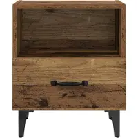 vidaXL Cabinet de chevet avec tiroir Bois ancien 40 x 35 x 47.5 cm