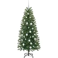 vidaXL Sapin de Noël artificiel avec 150 LED Vert 150 cm PE et PVC