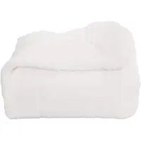 vidaXL Jeté Blanc 150 x 200 cm Toison