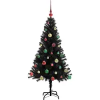vidaXL , sapin de Noël noir, 150 cm, en PVC