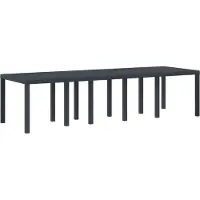 vidaXL Table de Jardin Anthracite 300 x 100 x 73 cm polyrotin