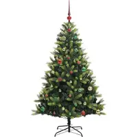 vidaXL Arbre de Noël artificiel à charnières 150 LED Vert 150 cm