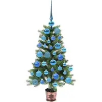 vidaXL Sapin de Noël avec 150 LED avec support Vert 90 cm PE