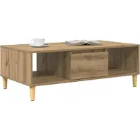 vidaXL Table basse Artisan en chêne 102 x 55 x 35 cm Matériau dérivé du bois