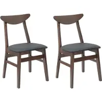 vidaXL Chaise de salle à manger 2 pcs marron clair 42 x 47.5 x 81 cm
