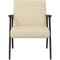 vidaXL fauteuil Crème 59 x 75 x 78 cm tissu