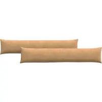 vidaXL Coussins de canapé 2 pcs Marron 200 x 40 cm