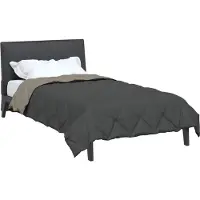 vidaXL Couverture d'été gris clair et anthracite 200 x 135 cm microfibre