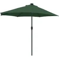 vidaXL Parasol de jardin vert 294 x 150 x 224 cm polyester et acier