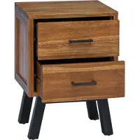 vidaXL Table de chevet Marron 40 x 35 x 55 cm Bois de teck massif