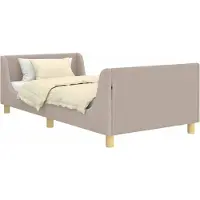 vidaXL Cadre de lit pour enfant avec tête de lit Gris clair 80 x 200 cm Bouclé