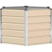 vidaXL Jardinière Ivoire 129 X 129 X 75 Cm Acier