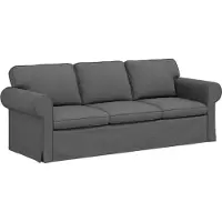 vidaXL Ensemble de canapés, 2 pièces, gris foncé, revêtement en tissu