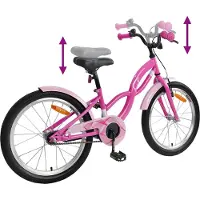 vidaXL Vélo enfant 20 pouces pour 6-11 ans rose foncé