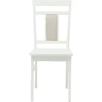 vidaXL - 2 chaises de salle à manger, bois massif de caoutchouc, couleur blanche