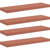 vidaXL Étagères Murales 4 pcs Rouge 80 x 23,5 x 4 cm Bois d'ingénierie