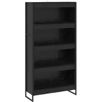 vidaXL Bibliothèque 2 Pcs Chêne Noir 80 X 30 X 155 Cm