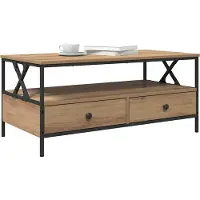 vidaXL Table basse artisanale en chêne 100 x 51 x 45 cm Bois composite