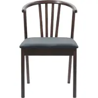 vidaXL - 2 chaises de salle à manger. Bois massif de caoutchouc, couleur marron clair et noir