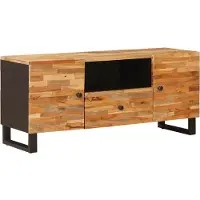 vidaXL Armoire TV avec étagère Marron 105 x 33 x 46 cm Bois massif Mango