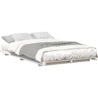 vidaXL Cadre de lit blanc 140 x 190 cm Pin massif