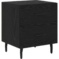 vidaXL Cabinet de chevet avec tiroir Chêne noir 40 x 35 x 47.5 cm