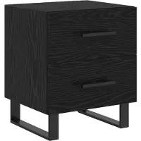 vidaXL Armoires de chevet 2 pcs Chêne noir 40 x 35 x 47.5 cm