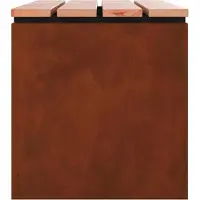 vidaXL Banc de jardin pour 2 personnes, 80 x 40 x 43 cm, finition rouille, forme rectangulaire